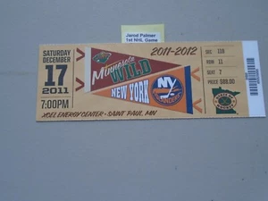 Jarod Palmer 1er Juego NHL Minnesota Wild x 2 - Imagen 1 de 2