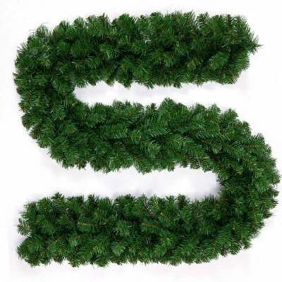 9ft Christmas Garland Decorations Fireplace Artificial Wreath Bushy 220Tips