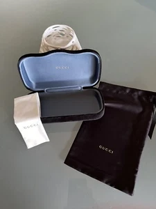 Neues XL Gucci Statement Brillenetui Black Velvet Samt Geschenkbeutel NP149€ - Bild 1 von 4