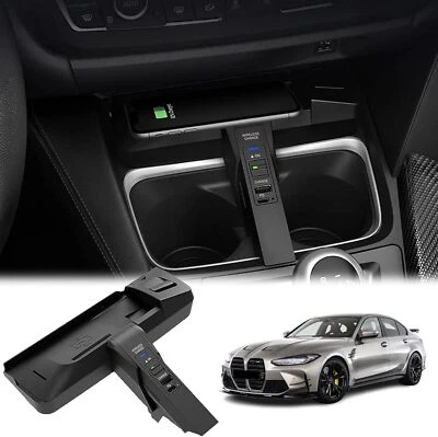 Car Wireless Charger for BMW 3 Series/4 Series 15W Qi Wireless Charging Pad - Image 1 of 4