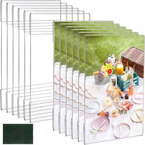 12 Acrylic Picture Frames 4X6 Clear for Wall Mounting Display - Picture 1 of 12