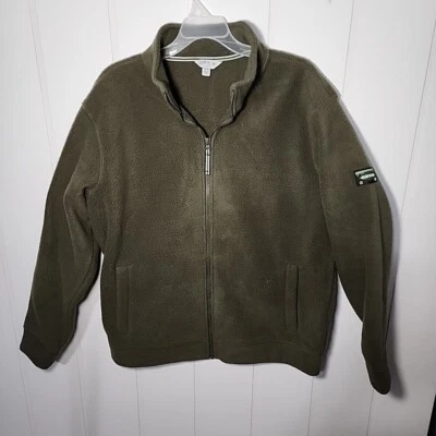 Chaqueta polar Orvis Heavyweight para hombre M mediana verde cremallera completa Foto 1 de 4