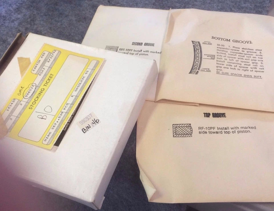 NEW GM OMC OUTBOARD OEM  PISTON RING UNIT SET, #10132790, #986937,  - Image 1 of 1