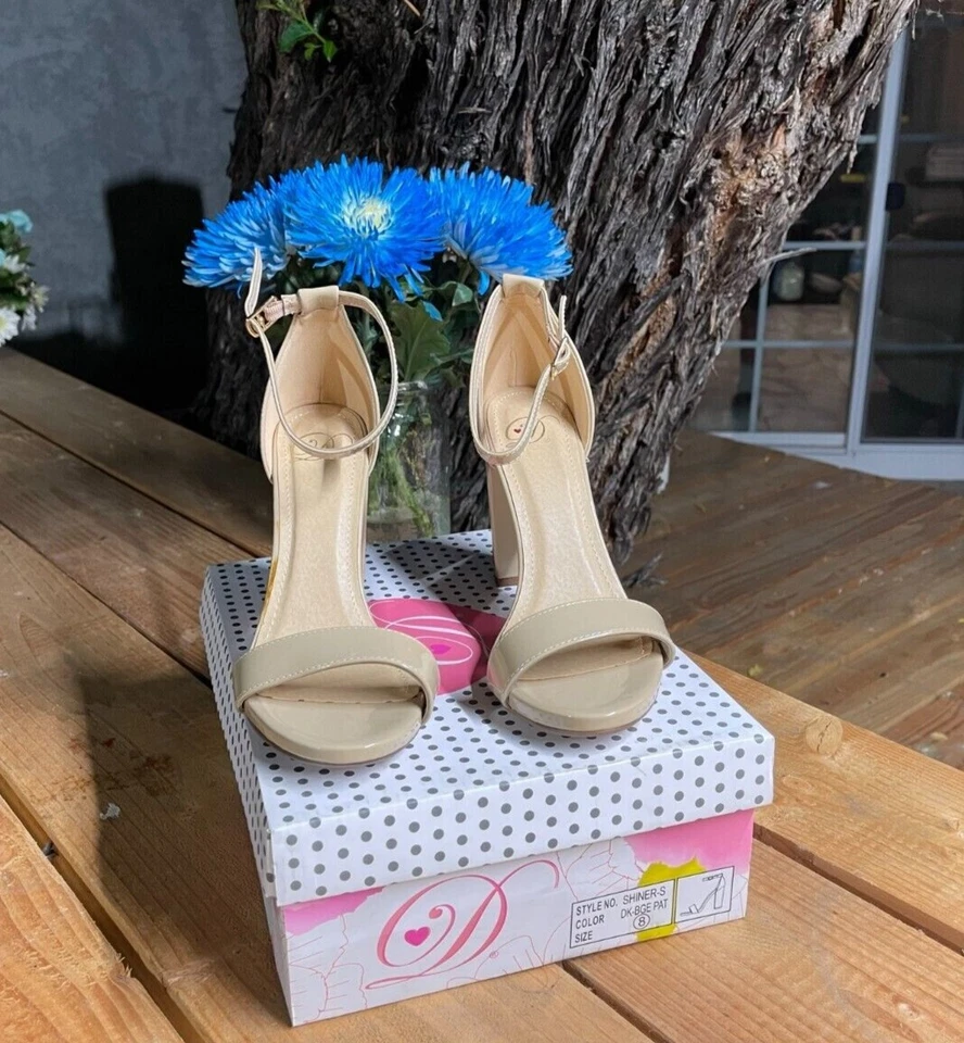 Nuevo My delicioso Shoes Mujer talla 8.0 y 7.0 Shiner-S Color DK-BGE PA   Foto 1 de 3