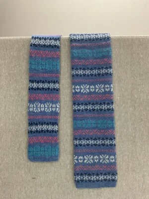 "Calcetín 3"" azul temático de Navidad corbata extremos cuadrados 100 % lana NUEVO Foto 1 de 2