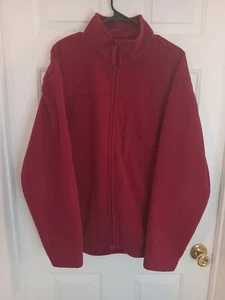 Giacca Duluth Trading Co uomo taglia media Shoreman pile antivento full zip rossa - Foto 1 di 16