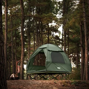 B-Ware cama de campo con tienda de campaña 2 personas tienda 4 en 1 sin colchón OGS32-II-L-GR-bware-A - Imagen 1 de 12