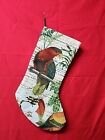 Christmas Stocking Handmade Fully Lined 17" Tropical Parrot