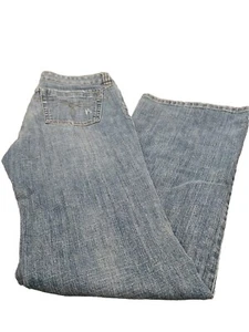 TED BAKER Woman Dark Blue Denim Jeans W32 L32 Bootcut 24.99p - Picture 1 of 19