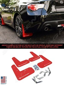 Rally Armor UR Red Mud Flaps w/ White Logo for 2013-2019 Subaru BRZ Scion FR-S - Picture 1 of 1