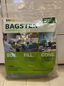 Wm Bagster Outdoor Construction Trash Bag Polypropylene Green 3Cuyd