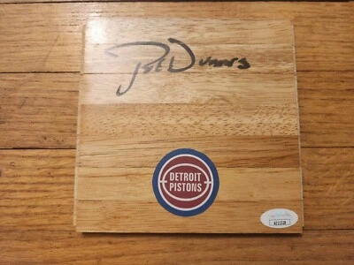 Tablero de piso autografiado Joe Dumars Detroit Pistons certificado de autenticidad JSA Foto 1 de 4