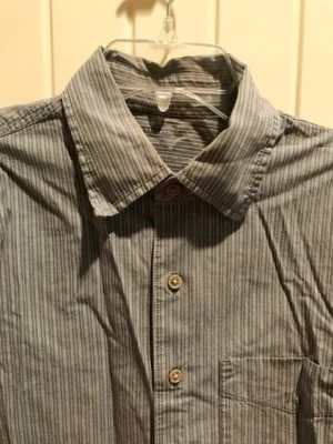 SONOMA BLUE STRIPED COTTON LONG SLEEVED DRESS SHIRT MEN'S SIZE S  - Image 1 of 2