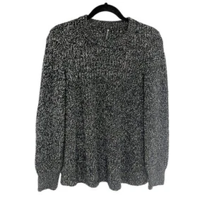 Athleta Black & White Wool Blend Pullover Knit Sweater Women's Size Small - Picture 1 of 8