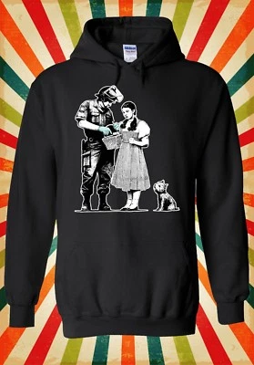 Felpa con cappuccio Banksy Stop And Search Street Art uomo donna unisex 1782 - Immagine 1 di 4