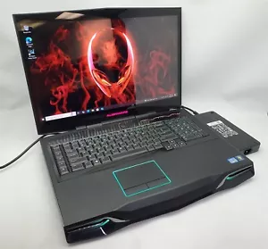 18" Alienware M18X R2 Core i7-3740QM 16GB RAM GTX660M 128GB MSATA Retro Laptop - Picture 1 of 21