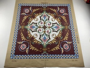 Tapiz de punta de aguja tapiz lona ornamental 29 pulgadas X 29 pulgadas Roma mesa de 10 unidades - Imagen 1 de 5