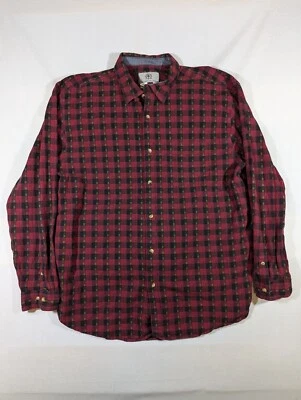 Camisa The Territory Ahead Hombre XXL Abotonada Manga Larga Exterior Roja 100% Algodón Foto 1 de 4