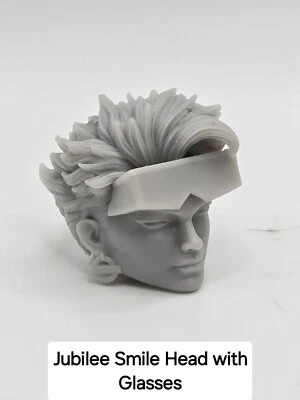 Impresión 3D X-MEN JUBILEO SONRISA GAFAS CABEZA 1:12 GI Joe Clasificado/Marvel Legend Foto 1 de 2