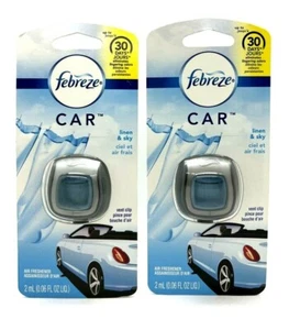 Ambientador de aire Febreze con clip de ventilación para automóvil, lino y cielo 0,06 fl oz cada uno. - Imagen 1 de 3