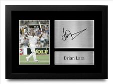 Gifts for Cricket Fans & Collectors Brian Lara Signed Printed Autograph A4 Photo