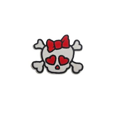Skull Patch Girl Hearts Skull Heat Adhesive Iron Clothing patch iron sew - Image 1 of 2