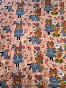 Cobertor Doble Vintage MOD 60s Red Head Girl Guinga Floral 57x90 - Imagen 1 de 24