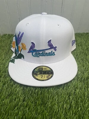 NEW ERA MENS ST LOUIS CARDINALS BLOOMING FITTED HAT SIZE 7 3/4 NWT $75 - Image 1 of 4