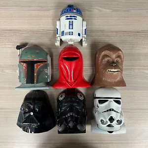 7 STAR WARS MICRO MACHINE VINTAGE PLAYSETS GALOOB TOYS VADER BOBA FETT CHEWBACCA - Picture 1 of 16