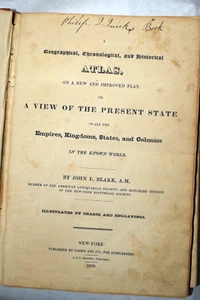 RARE Geographical Chronological and Historical Atlas by James Blake Book ca.1826 - Picture 1 of 24