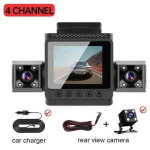4 Channel Wifi Dash Cam DVR 360° All Sides Loop Recording Video Full HD Dashcam - Foto 1 di 11