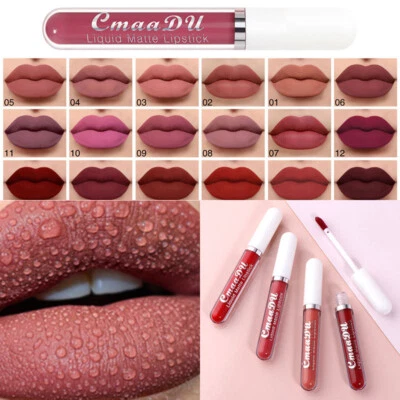 Waterproof Matte Lip Glaze Cream Gloss Long Lasting Liquid Lipstick Cosmetic ❃ - Image 1 of 4