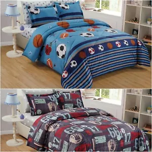 Baseball Basketball Football Kids Sports Mini Bed in a Bag Comforter Set - Picture 1 of 11
