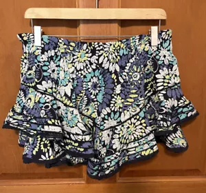 AERIE Floral Print Ruffle Lace Trim Skort Women’s Size Large L NWT - Picture 1 of 9