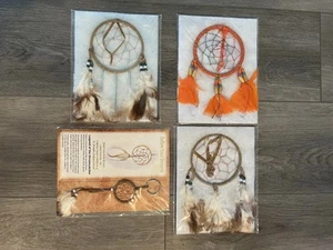 Dream Catcher With Feathers And Beads Home Wall Decoration Lot Of 4 - Picture 1 of 5