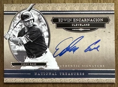 2017 National Treasures Retro Signatures Edwin Encarnacion Auto card #d 02/20 - Image 1 of 2