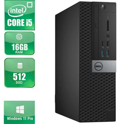 Dell Optiplex SFF PC Intel Core i5 16GB 512GB SSD WIN 11 Pro desktop WIFI - Image 1 of 4