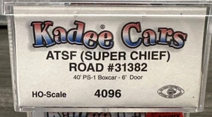 Kadee Cars HO Scale #4096 40’ PS-1 Boxcar 6’ Door AT&SF 31382 NIB - Picture 1 of 3