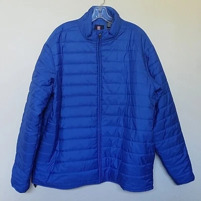 Chaps Men's Blue Puffer Down Jacket Color Blue Size XL - Image 1 of 4