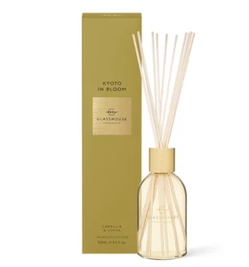 GLASSHOUSE FRAGRANCES KYOTO IN BLOOM CAMELLIA & LOTUS DIFFUSER BOTTLE 8.4 OZ NEW - Picture 1 of 9