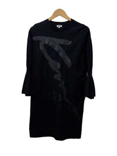 KENZO Altro Abito Manica Lunga S Rayon Stampa BLK F661RO768963