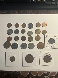 LOT OF 26 MIXED FOREIGN WORLD COINS DIFFERENT YEARS AND COUNTRIES - Picture 1 of 6