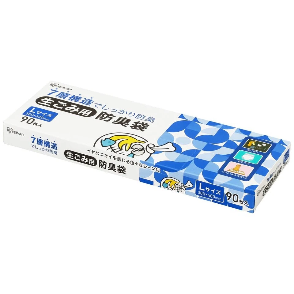 Bolsas desodorizantes para residuos de alimentos IRIS OHYAMA, grandes, 90 bolsas, GBB-L90 Foto 1 de 4