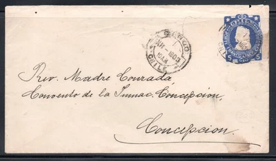CHILE, SOBRE COLON IMPRESO, PMK CURICO A CONCEPCION, 1903    #NOV11-12 - Image 1 of 2