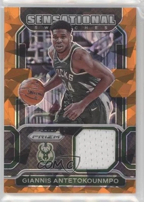 2021 Panini Prizm Sensational Swatches Orange Ice Giannis Antetokounmpo #SW-GAN - Image 1 of 3