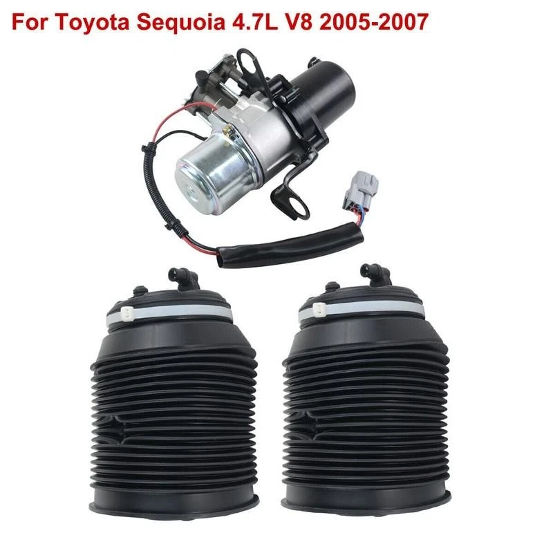 3x Bolsas de suspensión neumática traseras + compresor de aire para Toyota Sequoia 2005-2007 4,7 L Foto 1 de 1
