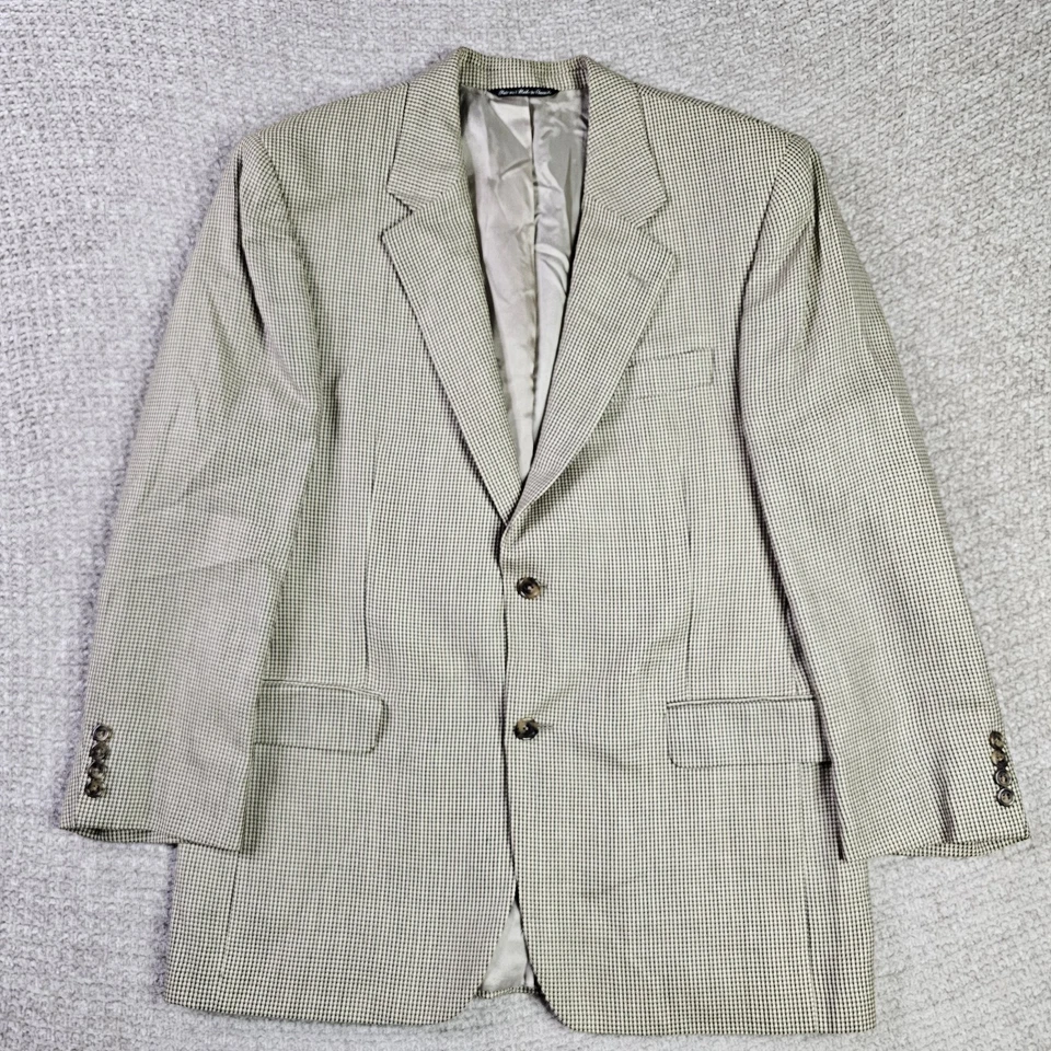 JACK VICTOR  Blazer Sport Coat Mens 42R Jacket Wool Bamboo — 第 1/4 张图片