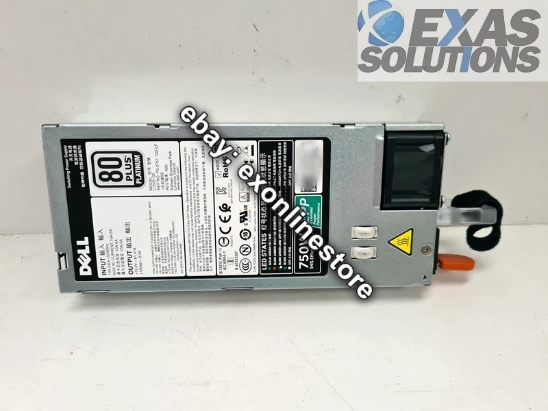 W8R3C - Dell 750W Power Supply (Gen13/14) T430, T630, T730, R530, R630, R730) - image 1 of 1