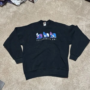 Vintage Yellowknife NWT Sweatshirt Mens XL Fruit of the Loom Crewneck USA 90s - Picture 1 of 5