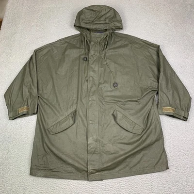 Vintage Ralph Lauren Military Jacket Mens Small Green Polyurethane Parka - Image 1 of 4